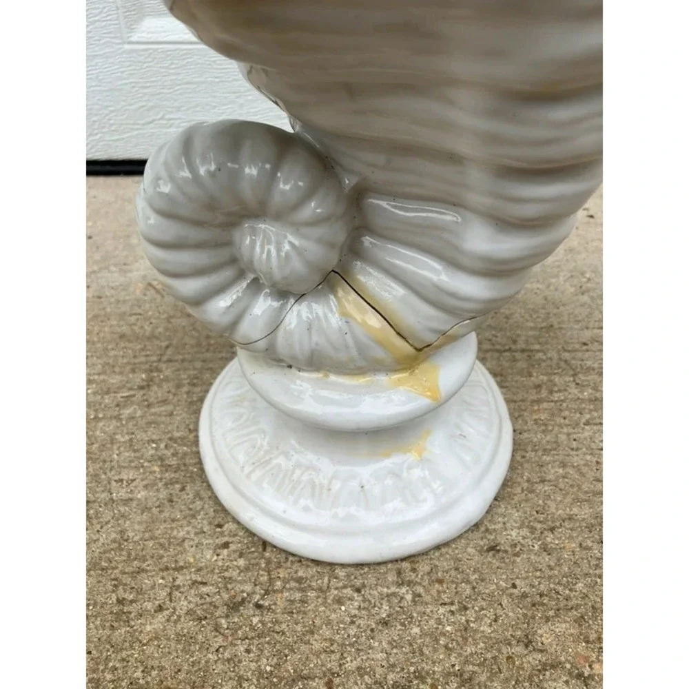 VTG 1960s Italian Majolica Cornucopia Fruit Basket Ceramicware